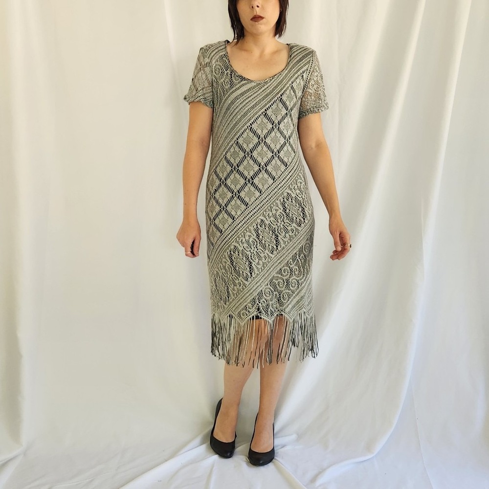 90s Silver Lurex Dress